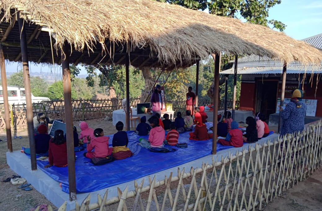 Children eating together
